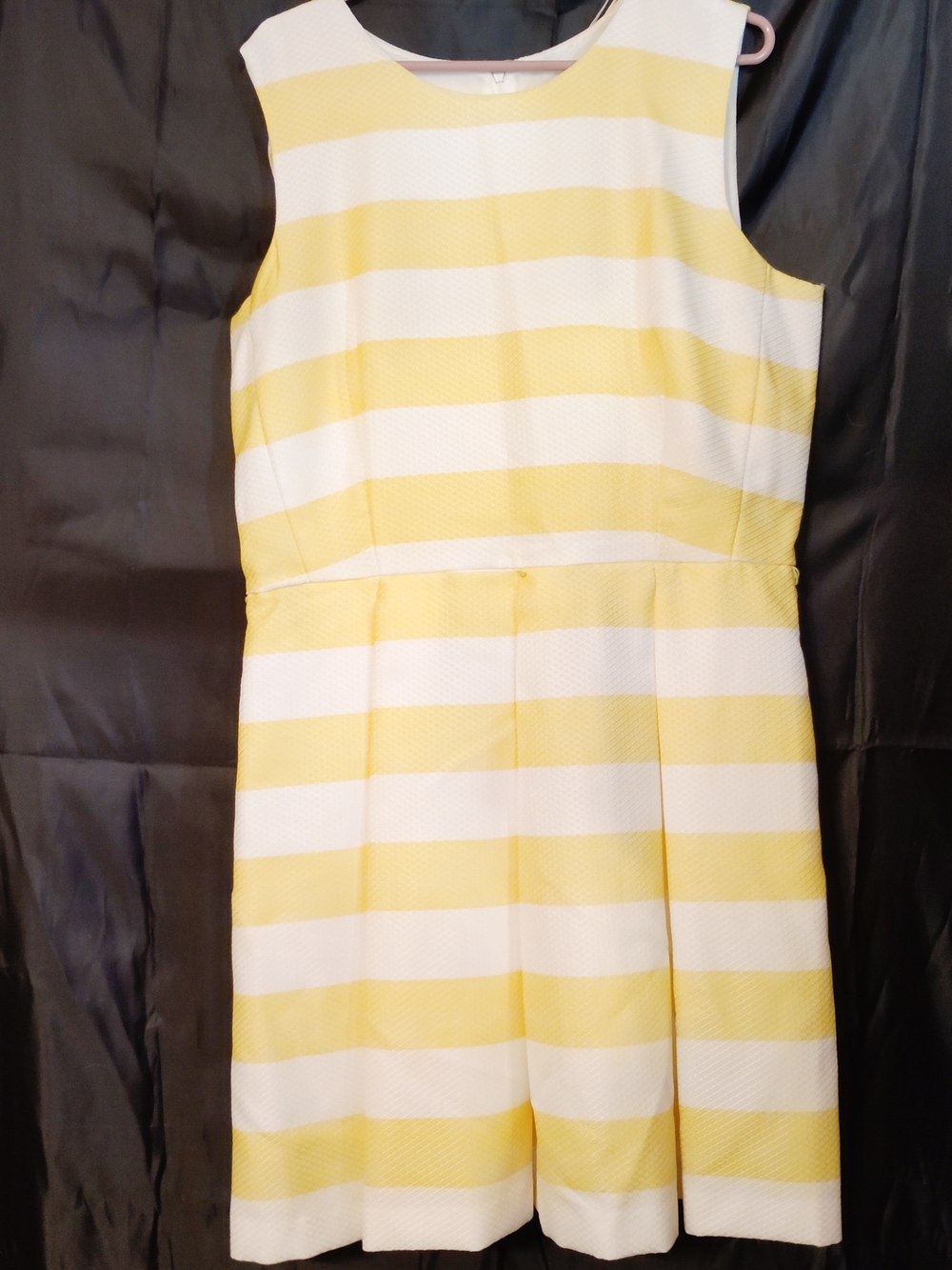R&K Yellow and White Striped Girls' Sleeveless Dress